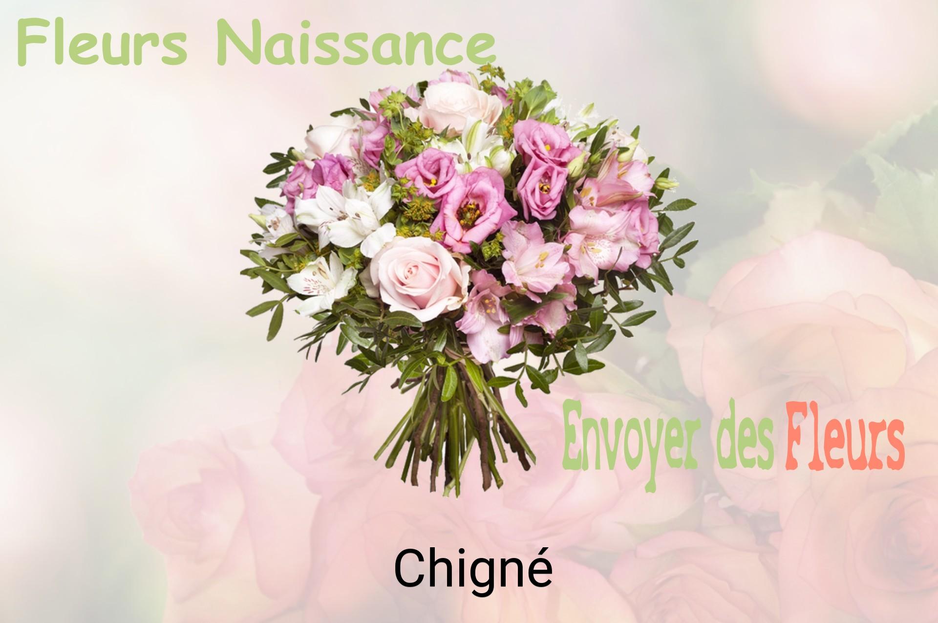 Bouquet de fleurs de naissance livré à Chigné